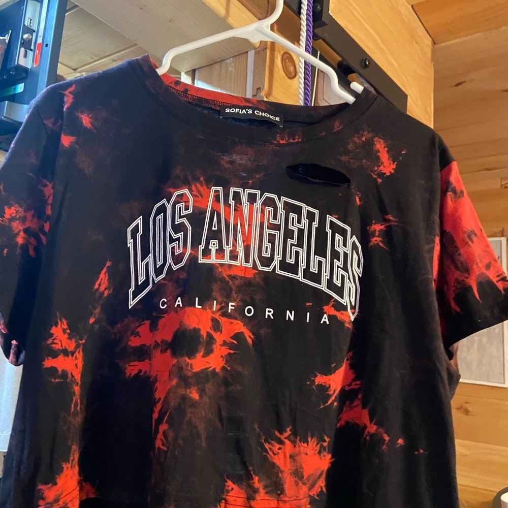 Los Angeles Tie-Dye Crop Top